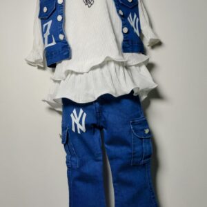 Aliya Denim 3pcs Set With Jacket