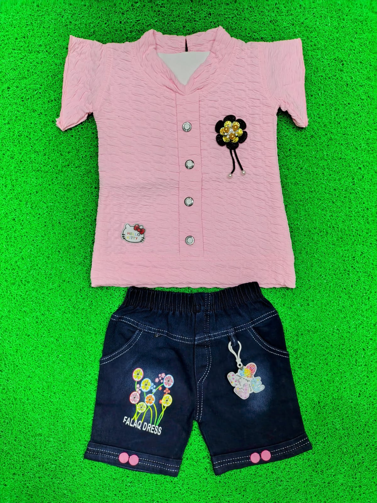 Falaq Shorts Set D02 - Image 7