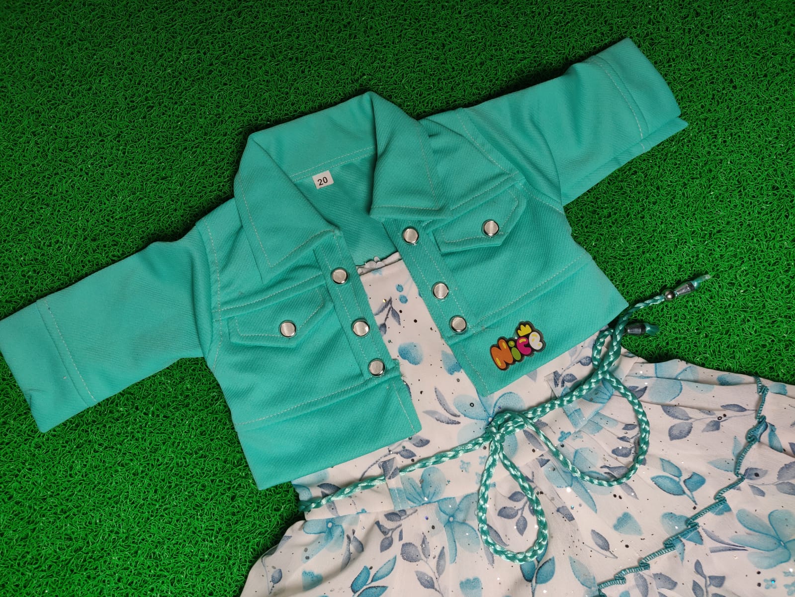 Zinat Frock With Jacket - Image 3